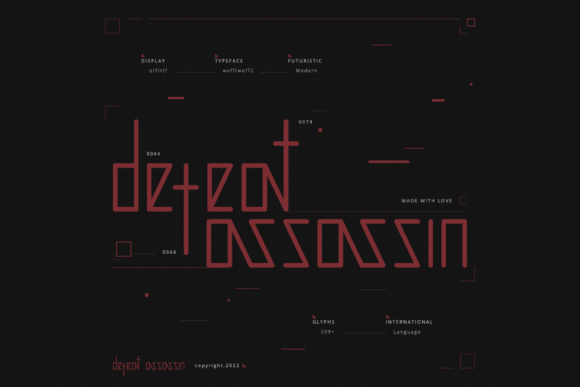 Defeat Assassin: A Futuristic Display Font for Bold Branding