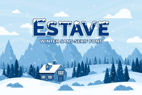 Estave: A Frosty Display Font for Winter-Themed Branding