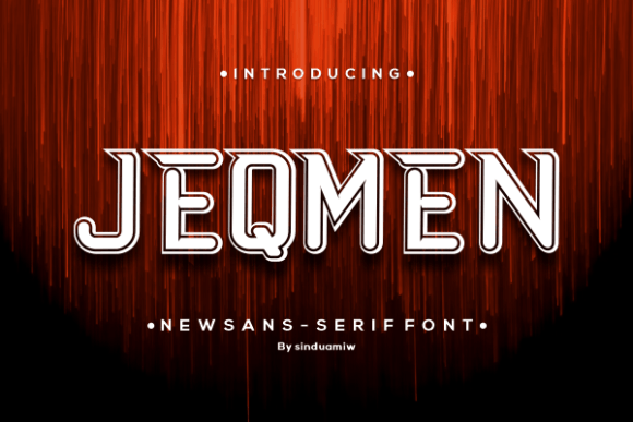 Jeqmen: A Modern Display Font for Editorial Elegance