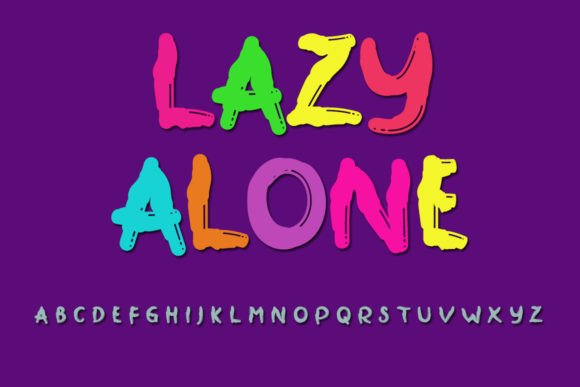 Lazy Alone Font for Modern Web Design