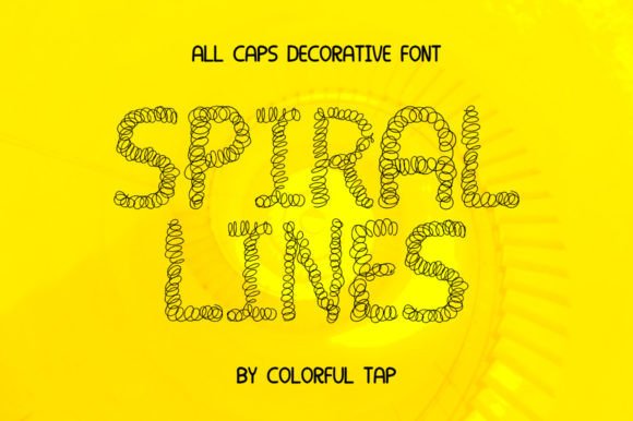 Spiral Lines Font for Web Design