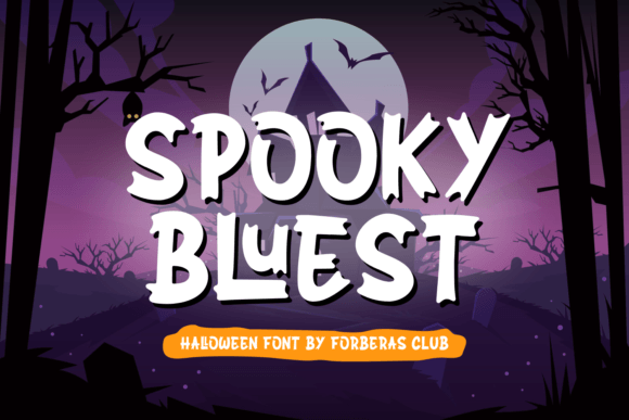 Spooky Bluest: A Playful Display Font for Editorial Projects