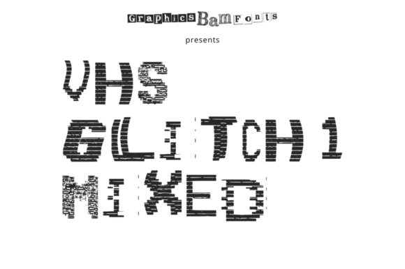 VHS Glitch 1 Mixed: A Distorted Display Font for Bold Branding