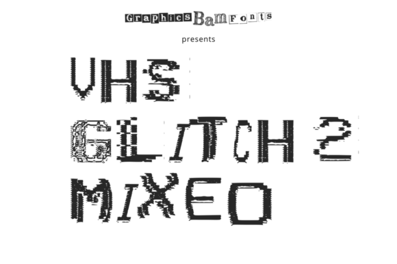 VHS Glitch 2 Mixed Font for Creative Branding Projects