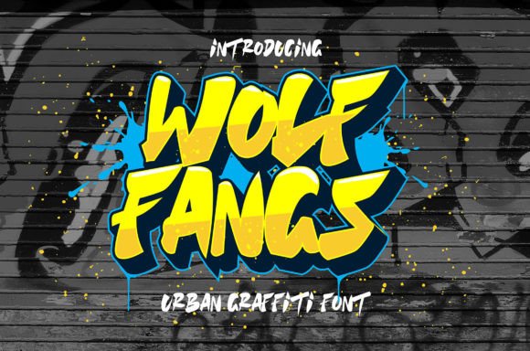 Wolf Fangs: A Bold Display Font for Digital Creativity